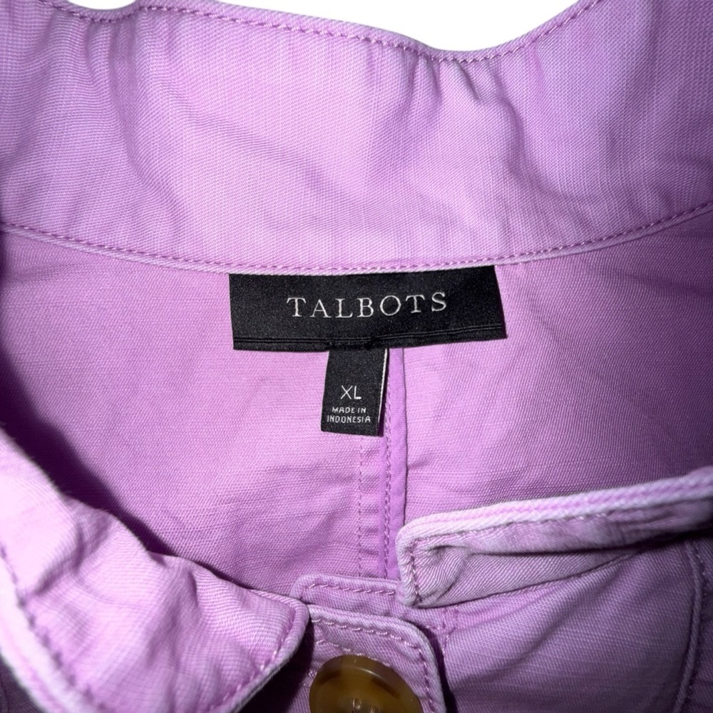 TALBOTS Military Inspired Jacket - Misses XL Violet Tulle - Picture 8 of 12